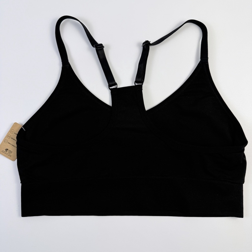 Lot of 3 Victoria's Secret PINK Soft Seamless Sports Bra Black-White-Pink L NWT - Picture 7 of 7
